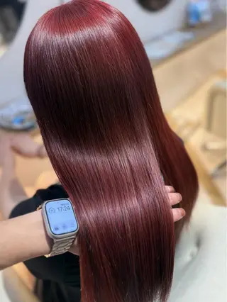 ロング カラー 🖤みらい🖤縮毛/ ブリーチモデル募集のヘアスタイル