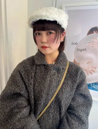 ショート riria/ボブ /ブラウンカラー🎀のヘアスタイル