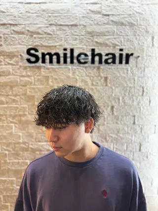 ミディアム パーマ メンズ メンズカットNo,1 小池 魔裟斗のヘアスタイル