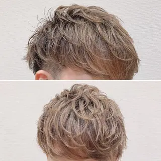 ショート カラー メンズ 【メンズ縮毛矯正】 田中秀斗のヘアスタイル