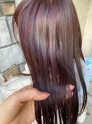 セミロング カラー お任せヘア☘️☘️ 及川渚のヘアスタイル