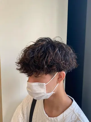 ミディアム パーマ メンズ メンズパーマ特化/ 町田甲陽✨のヘアスタイル