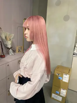 ロング カラー qulim所属・前橋 姫奈のヘアスタイル