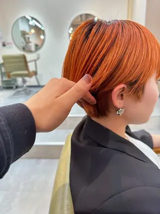 ショート カラー ボブ/ 前川友哉のヘアスタイル