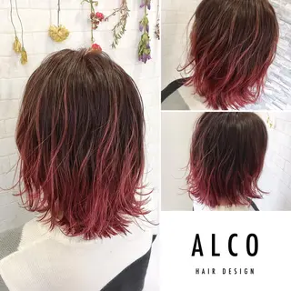 ミディアム カラー ワタイショウタ 髪質改善✨眉毛サロンのヘアスタイル