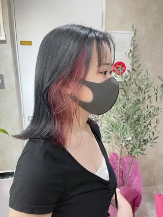 ミディアム カラー _WHITE 天神店 YUMEKA🐻のヘアスタイル