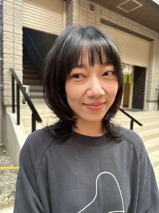 ミディアム レイヤー/ウルフ/ /奈良/  RIHOのヘアスタイル