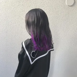 ロング カラー インナーカラー/天神 ブリーチ/吉田のヘアスタイル