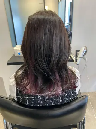 ミディアム カラー 【艶髪×韓国風】 毛流れ職人 RYOのヘアスタイル