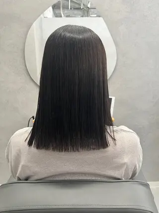 ミディアム 透明感カラー特化/ 顔まわり特化/辻部のヘアスタイル