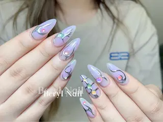 ロング ネイル Beryl Nail所属・Beryl Nail 新大久保のネイルデザイン
