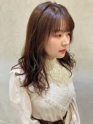 ロング カラー nono/パーマ /顔まわりカット🐈のヘアスタイル