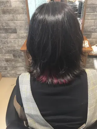 ミディアム 所渉/韓国レイヤー /ウルフカットのヘアスタイル