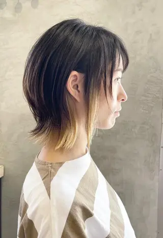 ショート ブリーチなし透明感 カラー✨山仲絢圭のヘアスタイル