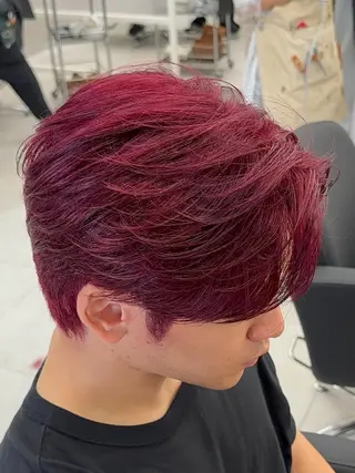 ショート メンズ ブリーチカラー/ ワンカラー/有馬琉翔のヘアスタイル