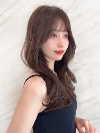 ロング カラー 透明感カラー🤎 中川智帆のヘアスタイル