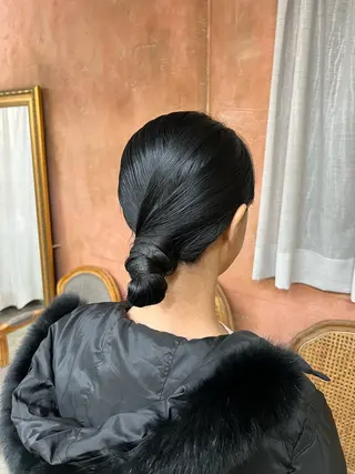 ロング ヘアアレンジ ともざねゆか UniQ/岡山駅のヘアスタイル