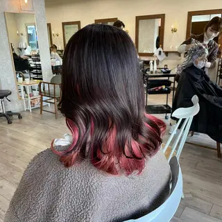 セミロング カラー ヘアアレンジ 🫧ヒシダアキ /taboo🫧のヘアスタイル