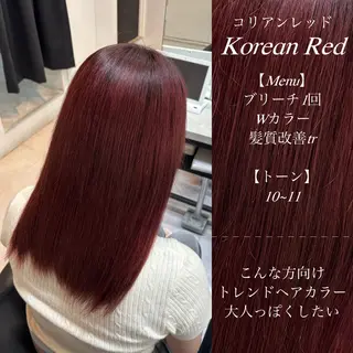 セミロング カラー 🌙髪質改善カラー Momoka🦋のヘアスタイル