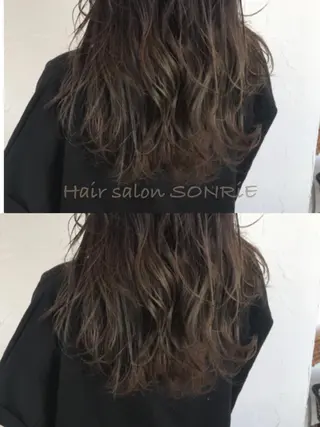 ロング カラー パーマ ヘアアレンジ メンズ 美容室 ソンリエのヘアスタイル