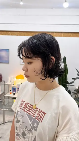 ショート ボブパーマ🥣KON コンナツミのヘアスタイル