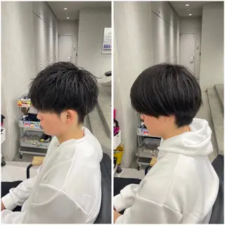 ショート カラー メンズ 暖色/艶髪/ 透明感カラー/なおとのヘアスタイル