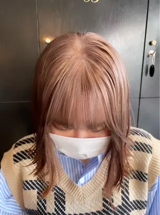 ミディアム カラー 💞暖色カラー 💞risaのヘアスタイル