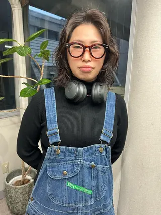 ミディアム パーマ レイヤーカット🪄 耳ツボ🎀Ayumiのヘアスタイル