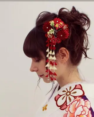 ミディアム ヘアアレンジ Ash 銀座店所属・骨格補正カット /マンツーマン/のヘアスタイル