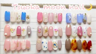 ネイル 🌙都岡 ムーンネイルのネイルデザイン