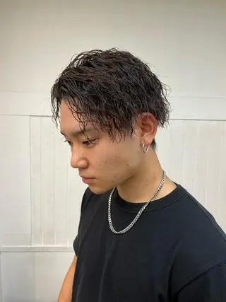 ミディアム カラー パーマ ヘアアレンジ メンズ 💎髪質改善特化💎 RUITOのヘアスタイル