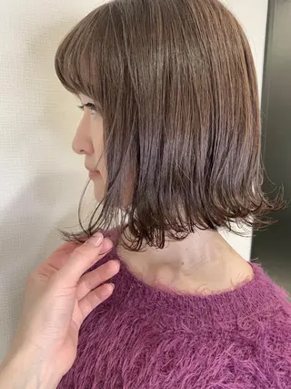 ショート 透明感/オリーブ/ グレージュ/YUKAのヘアスタイル