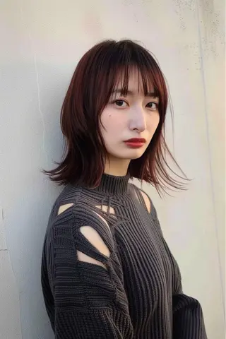 ミディアム カラー 最新ケアカラー 髪質改善YUTOのヘアスタイル