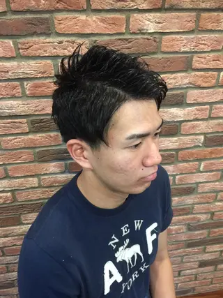 ショート パーマ 赤坂barber 古澤慶一郎【モテ髪】のヘアスタイル