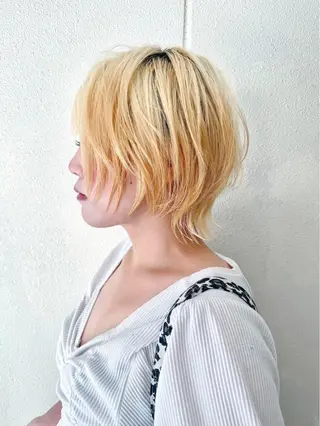 カラー ハイトーン/ウルフ/ レイヤー/Asukaのヘアスタイル