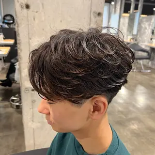 ショート カラー パーマ ヘアアレンジ メンズ キッズ 🔷横浜1のパーマ 職人🔷将太郎のヘアスタイル