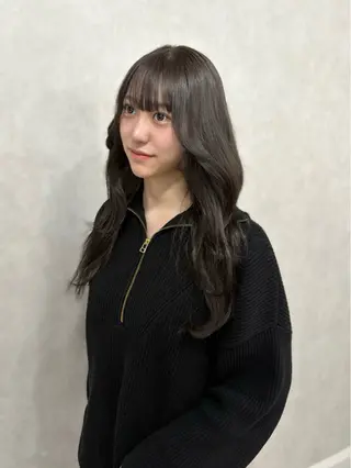 ロング カラー 盛れる顔まわり✨🎀 モテカラー別所好葉のヘアスタイル