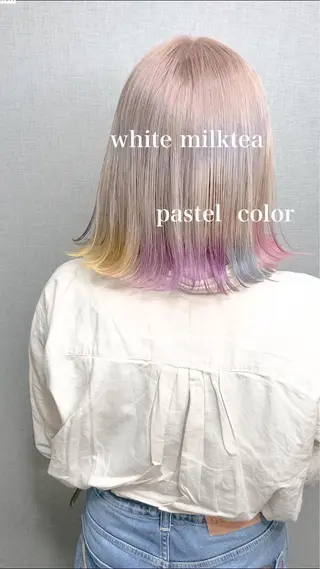 セミロング カラー Selenehair 三条本店のヘアスタイル