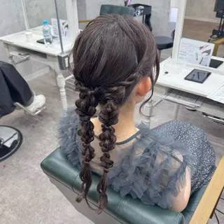 ロング ヘアアレンジ JUNSHIN🦋 ヘアセット／カラーのヘアスタイル