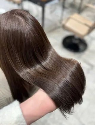 セミロング カラー 新宿透明感カラー 髪質改善/吉川怜奈のヘアスタイル