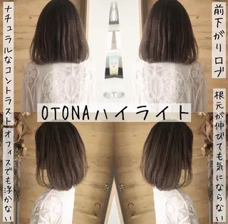 ミディアム カラー テトネ タカシのヘアスタイル