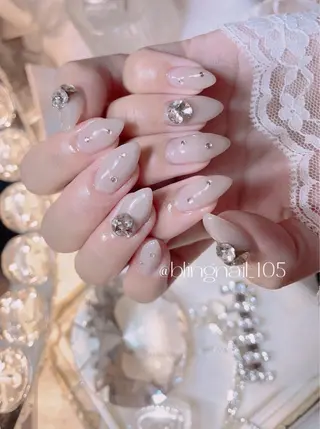 ネイル 23時まで❤︎韓国、 ワンホンネイルのネイルデザイン