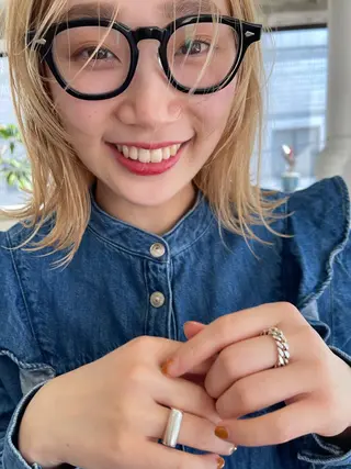 ショート カラー pole/apartment所属・💓パーマ，💗 レイヤーカットのヘアスタイル