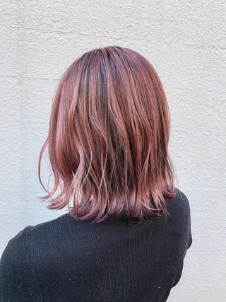 ミディアム カラー 縮毛矯正/髪質改善 /韓国風　山川春輝のヘアスタイル