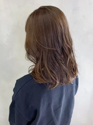 セミロング カラー パーマ ヘアアレンジ ITbyALBUM 中野店のヘアスタイル