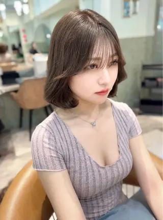 ショート カラー 木屋元一/透明感 /前髪/韓国ヘアのヘアスタイル