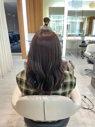 セミロング カラー 淡路上新庄/髪質改善 .艶カラー/野口春貴のヘアスタイル