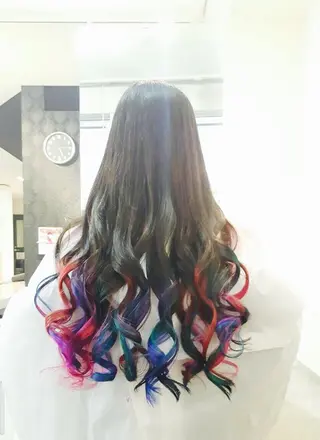 ロング カラー 💓シールエクステ ルミエールのヘアスタイル