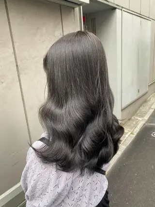 ロング カラー ブラウンベージュ🤎 ブリーチなし🤎のヘアスタイル