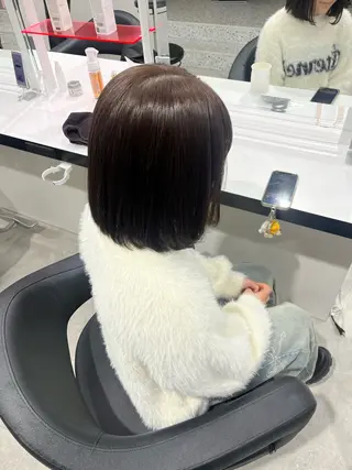 ミディアム カラー みう/仙台/暖色/ 艶髪/顔周りカット/のヘアスタイル